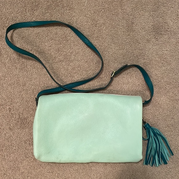 J. Crew Leather Pastel Flap Crossbody Bag - Picture 2 of 11